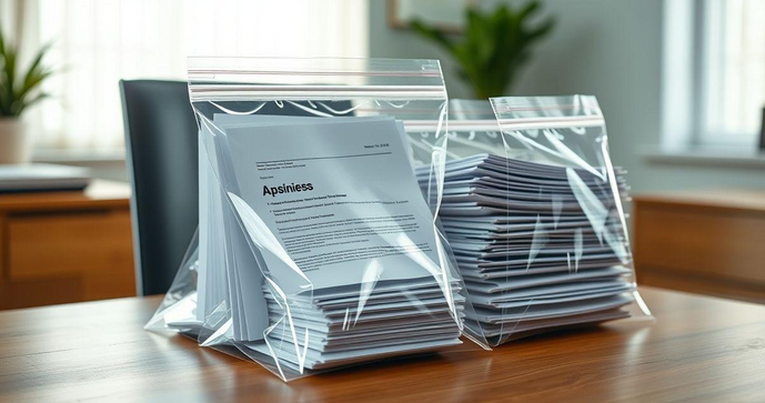 Como Usar Sacos Zip Lock em Plástico para Documentos de Empresa