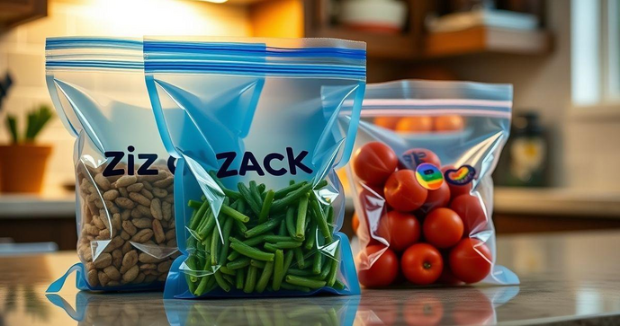 Sacos plásticos zip lock com fecho hermético para armazenamento seguro